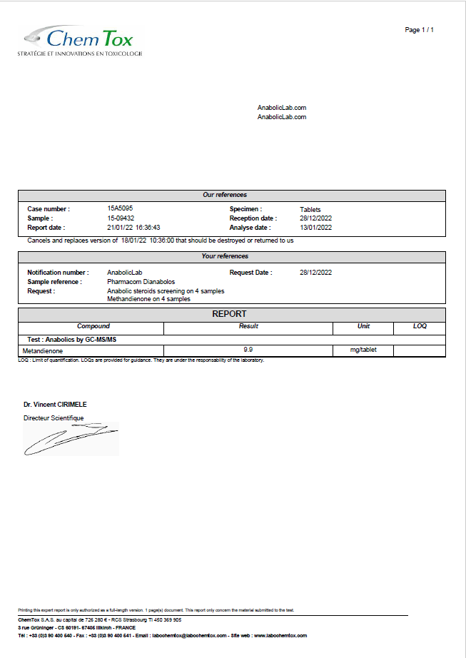 Dianabol 25 mg/tableta